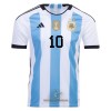 Officiële Voetbalshirt Argentinië 3 Star Messi 10 Thuis WK 2022 - Heren